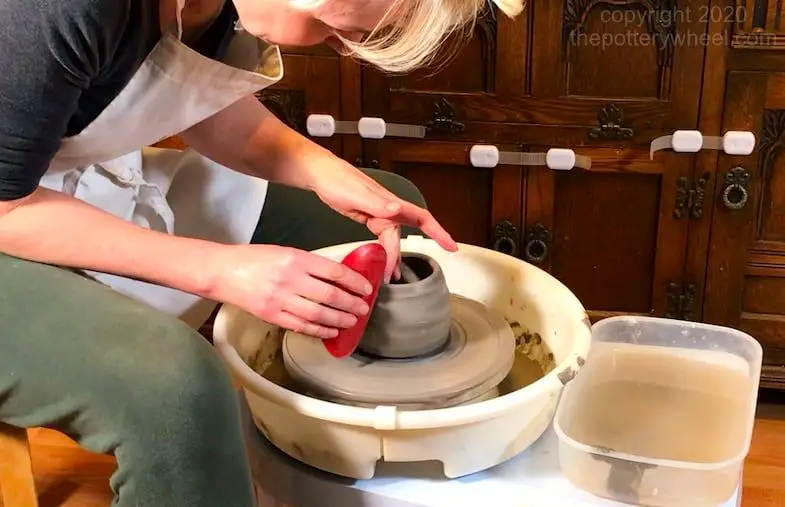 a ball of air-dry clay that can be used on a mini pottery wheel
