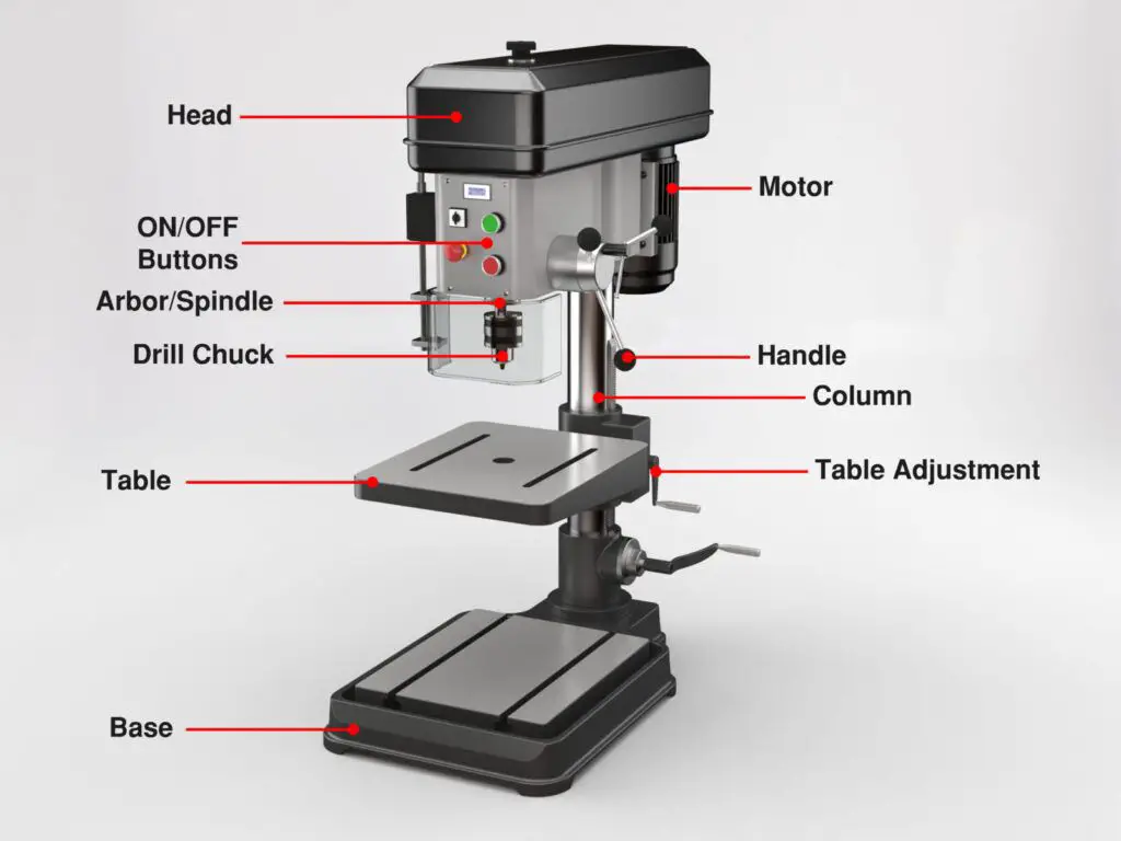 a center finder precisely locating the central axis of a workpiece on a drill press