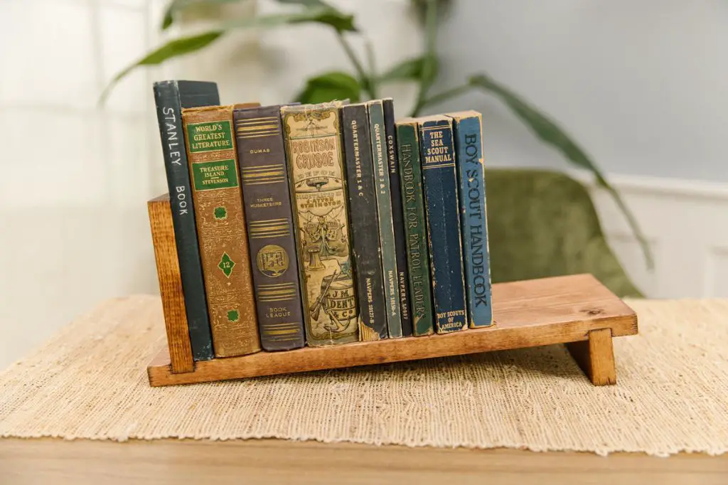 a handmade bookshelf with a smooth sanded finish