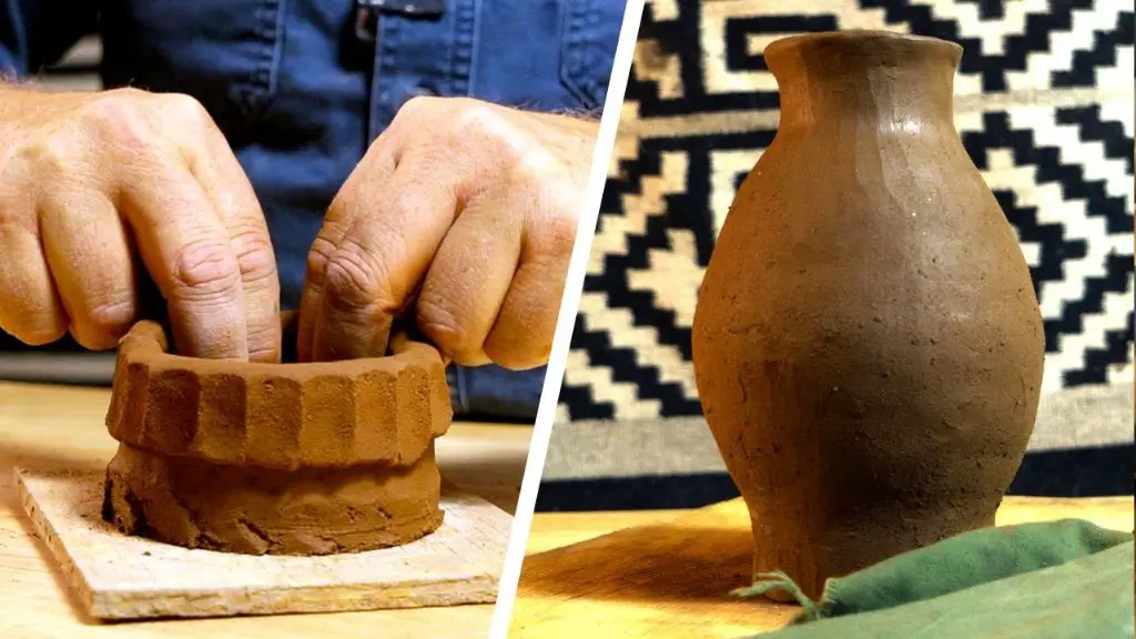 a person handbuilding a ceramic piece out of clay coils