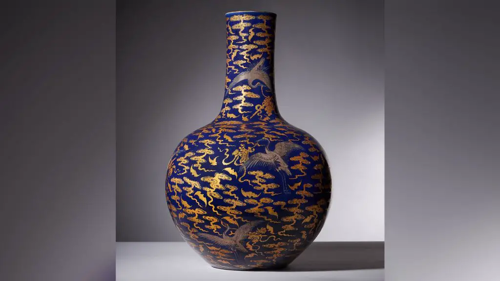 a picture of a rare and intricate chinese imperial porcelain vase from the 18th century qianlong period.