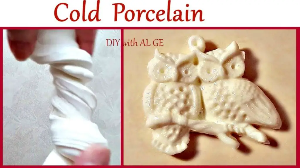 a piece of cold porcelain clay being molded by hand