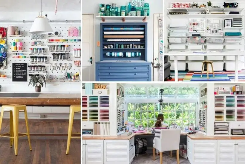 adding adequate storage is key for a functional craft room