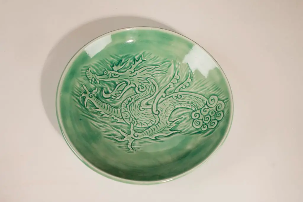 an example image of a clay pottery piece with unique glazed texture.