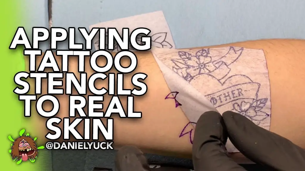 applying transfer gel helps the stencil adhere to skin