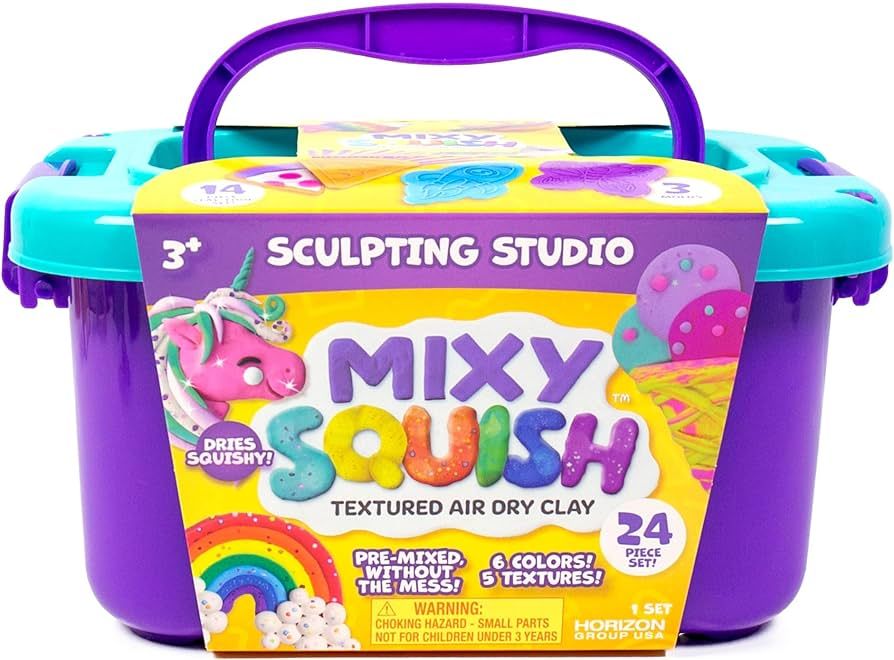 balls of colorful play-doh and other clays ready for sculpting