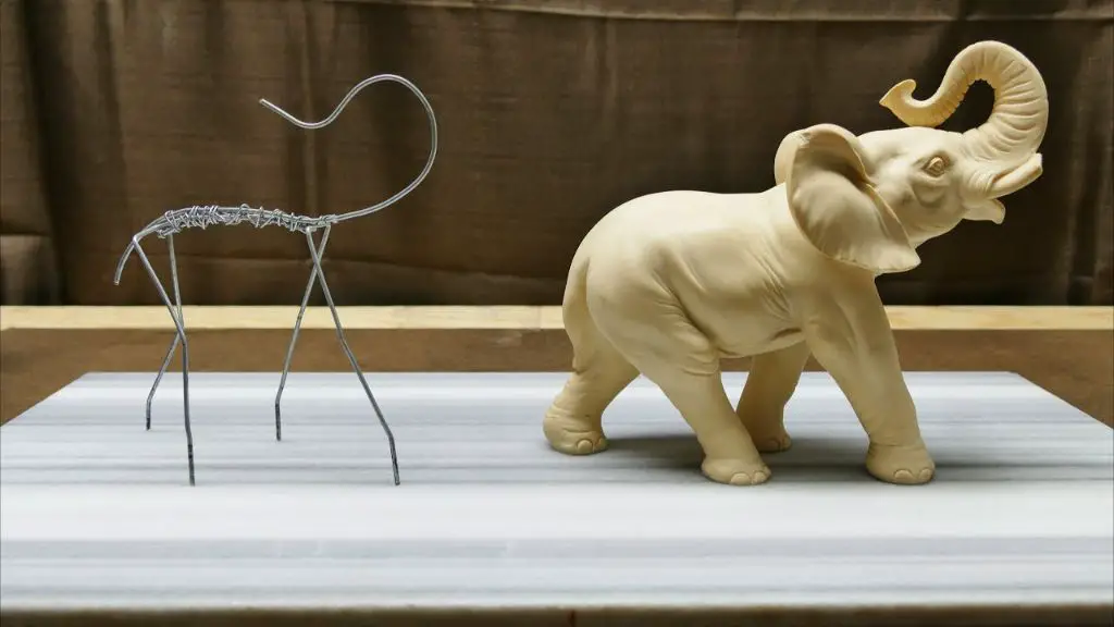 build an armature from wire to support the clay sculpture of your animal