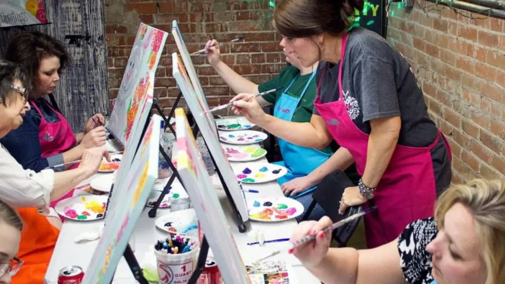 buying paint and supplies in bulk helps keep costs down for paint night events.