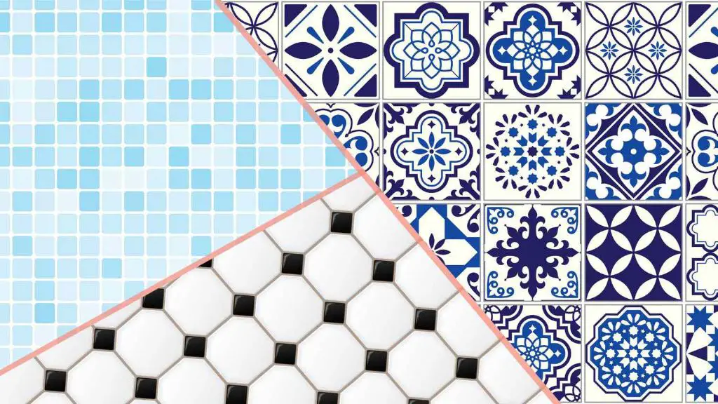 ceramic tile with various color and pattern options