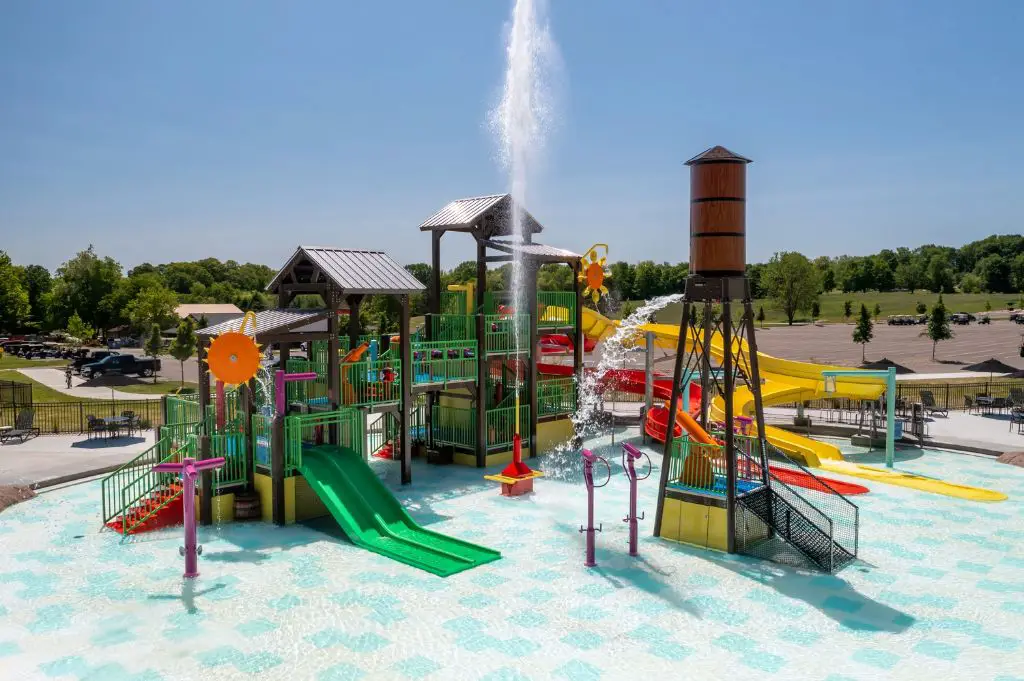 clay's park spans 500 acres with rides, games, exhibits, and campgrounds