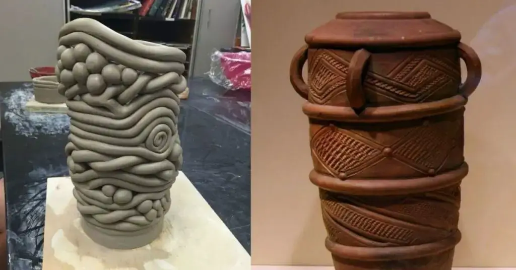 coil building a clay vessel by hand