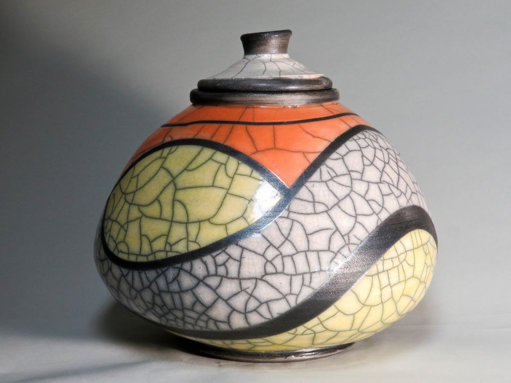 contemporary raku artists create abstract, avant-garde works while preserving the signature crackled effects of traditional raku.