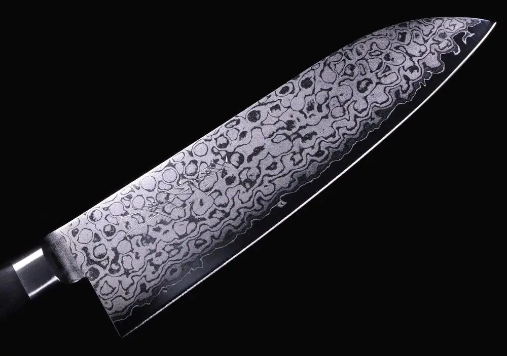 damascus steel knife blades with wavy patterns