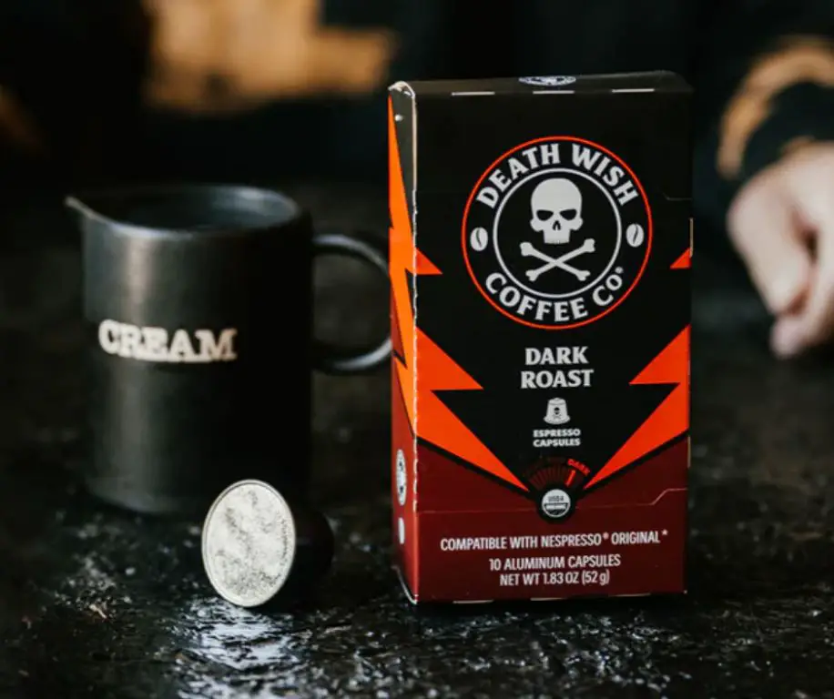 death wish coffee achieves high caffeine levels through its bean blend and dark roast