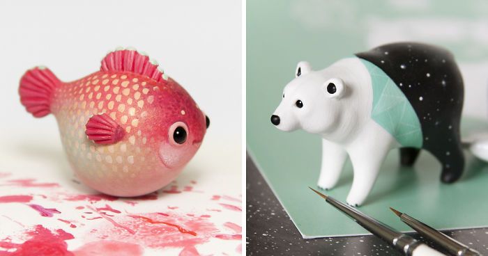 examples of clay animal figurines sculpted by child artists