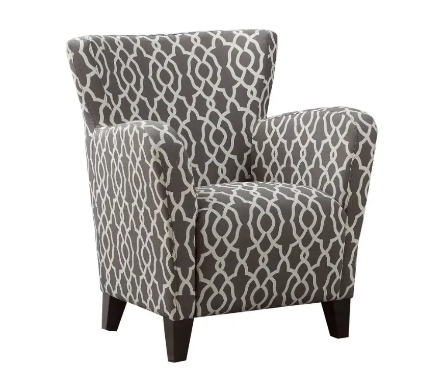 geometric pattern accent chair