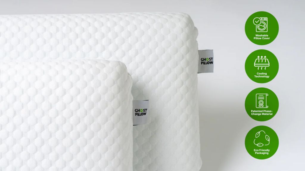 ghost pillows utilize cooling technology and adjustable loft for personalized comfort