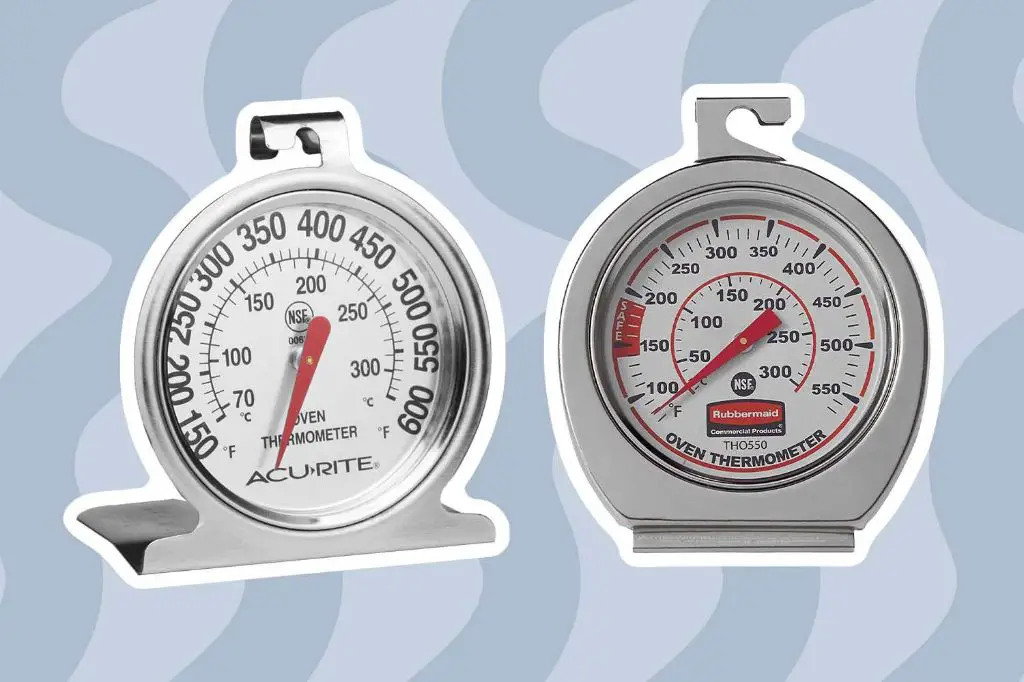 image showing analog and digital oven thermometers