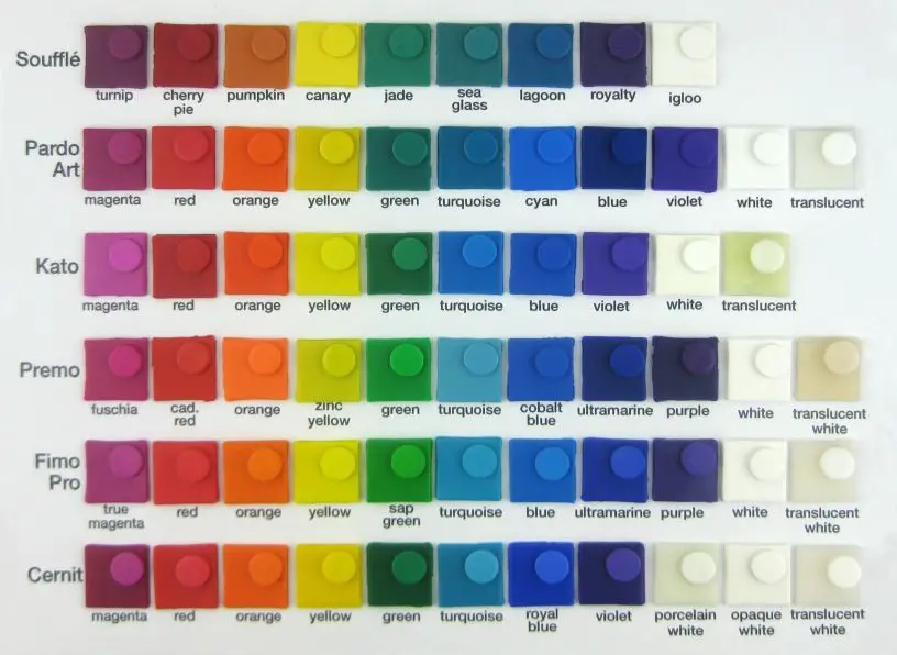 image showing different colors of polymer clay.