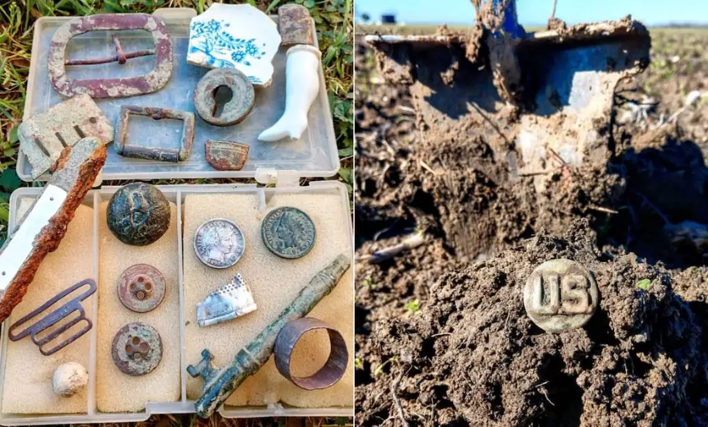 metal detectors can help locate buried pottery shards