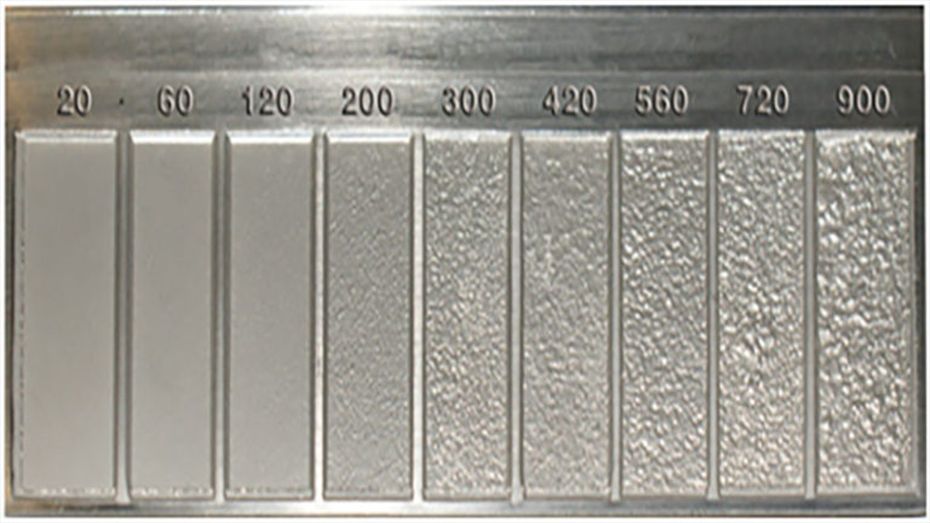 metallic finish on various surfaces
