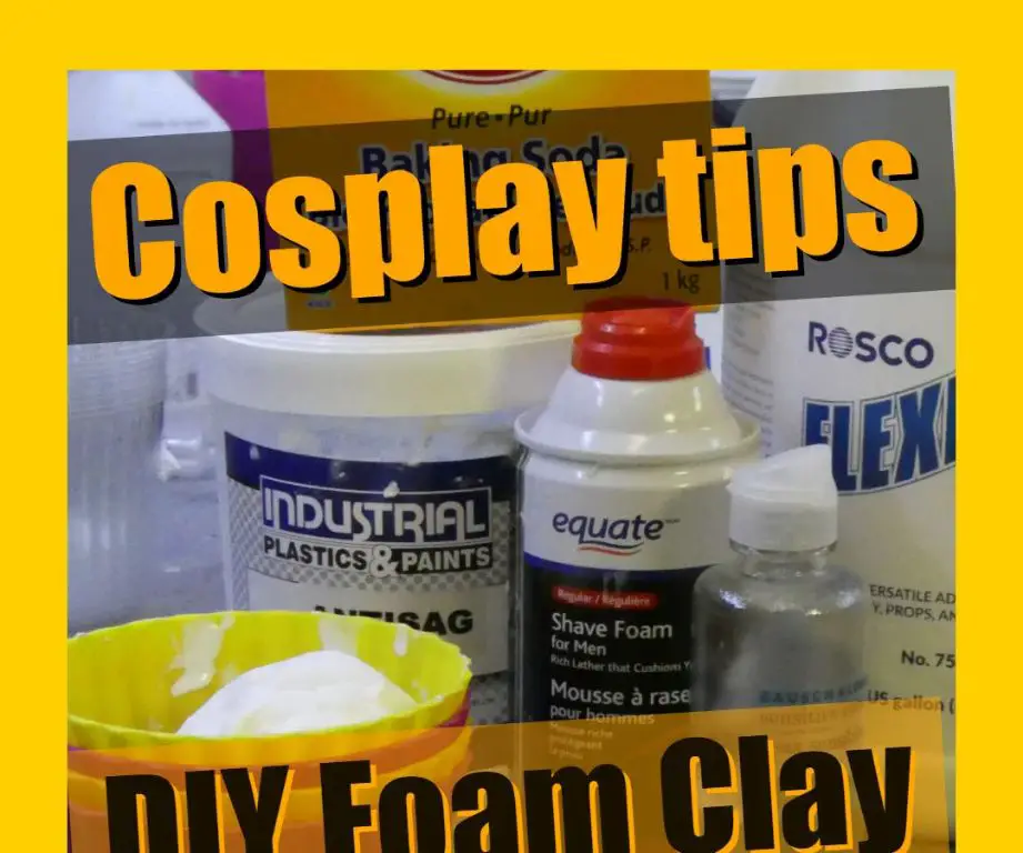 mixing shaving cream, glue, and baking soda to create homemade foaming clay