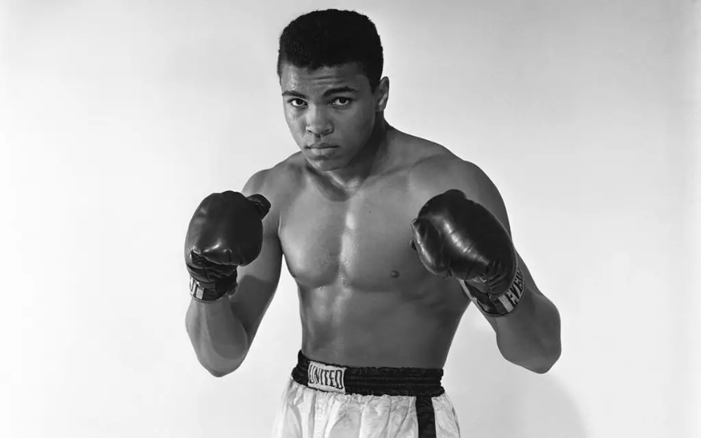 muhammad ali, then cassius clay, training as a young boxer in the 1960s.