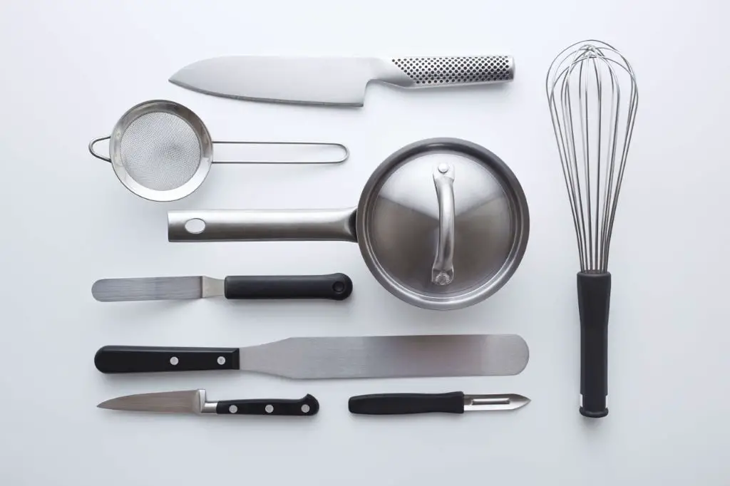 professional chefs rely on tools like knives, pots, processors, and thermometers to work efficiently