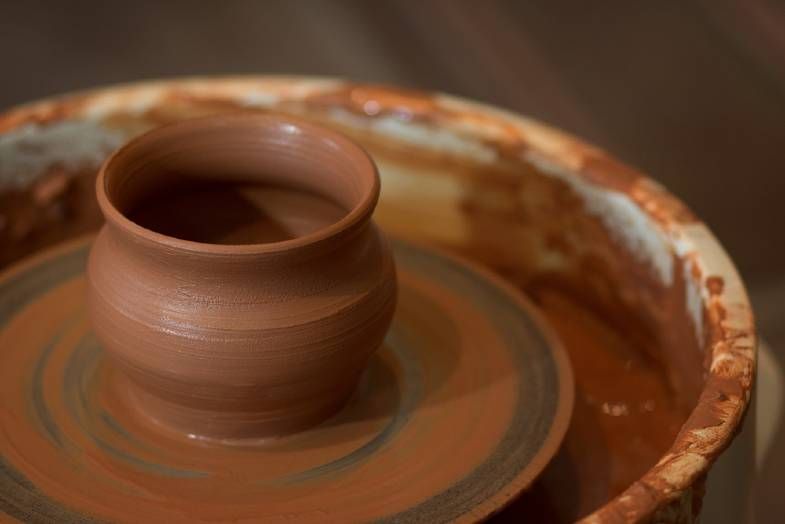 red terracotta clay