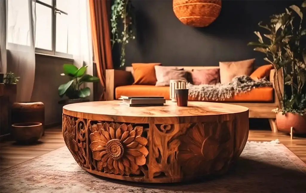 round coffee tables have a classically elegant look that softens a room.