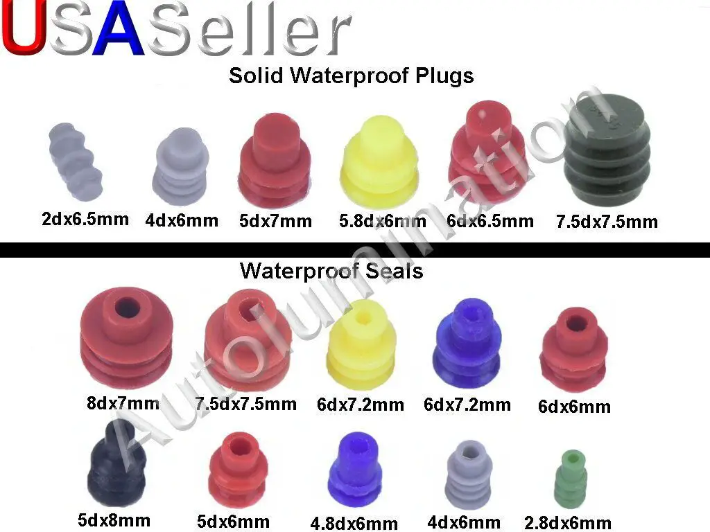 rubber connector plugs seal electrical ports