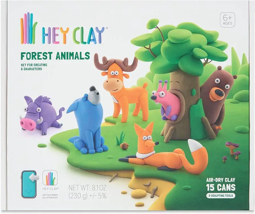 sculpting clay animals, shapes, and figurines allows kids to express their creativity.