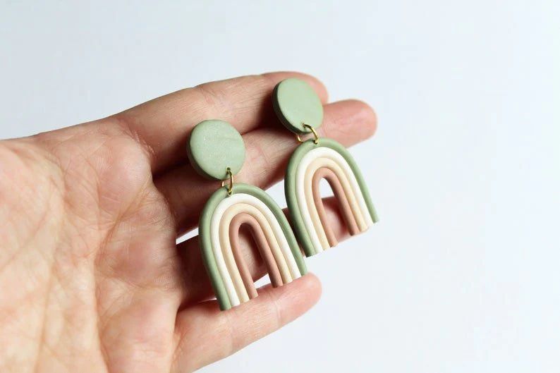 small, lightweight polymer clay earrings are comfortable for everyday wear.