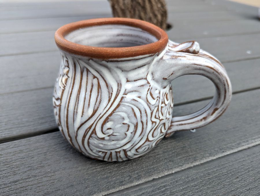 stoneware clay pottery mug