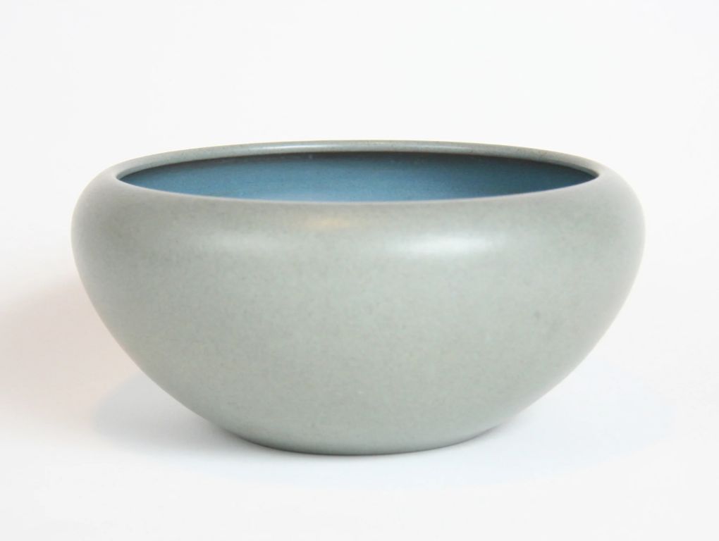 stoneware pottery bowl with glazed interior