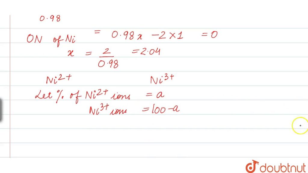 the chemical formula for nickel oxide is nio, containing nickel and oxygen in a 1:1 ratio