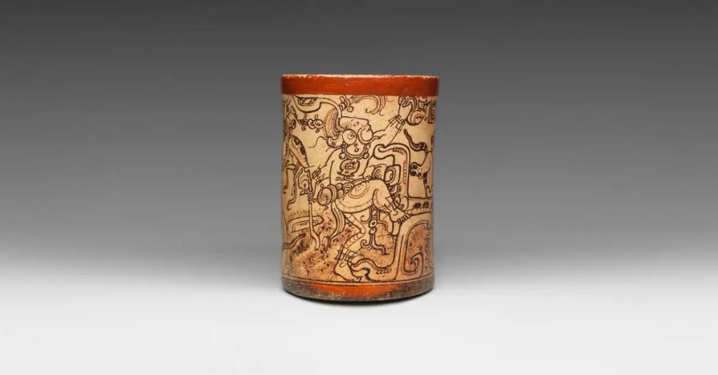 the mayans created elaborate coil pots painted with gods, rulers, and mythology