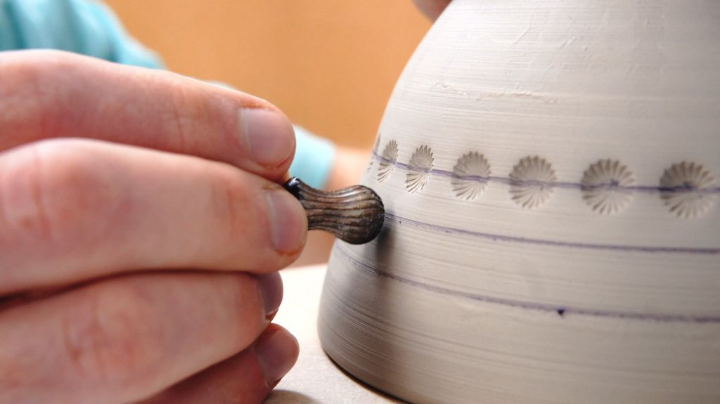 troubleshooting blurred stamp images on pottery pieces