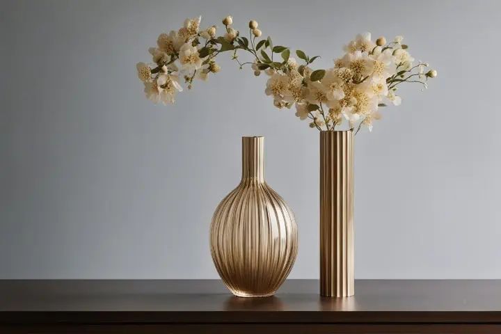 vases are used to hold and display flowers in an artistic way.