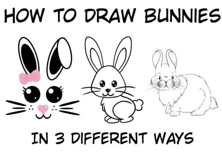 How To Draw A Bunny Step By Step  Easy Tutorial For Kids