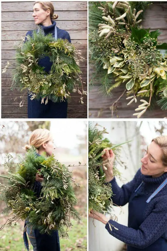 How to make a beautiful DIY holiday wreath using natural materials