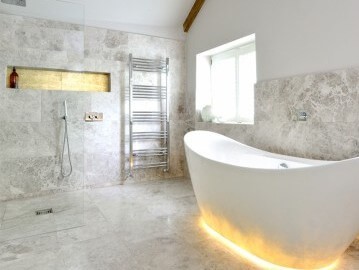 #3. A big bathtub with lighting under