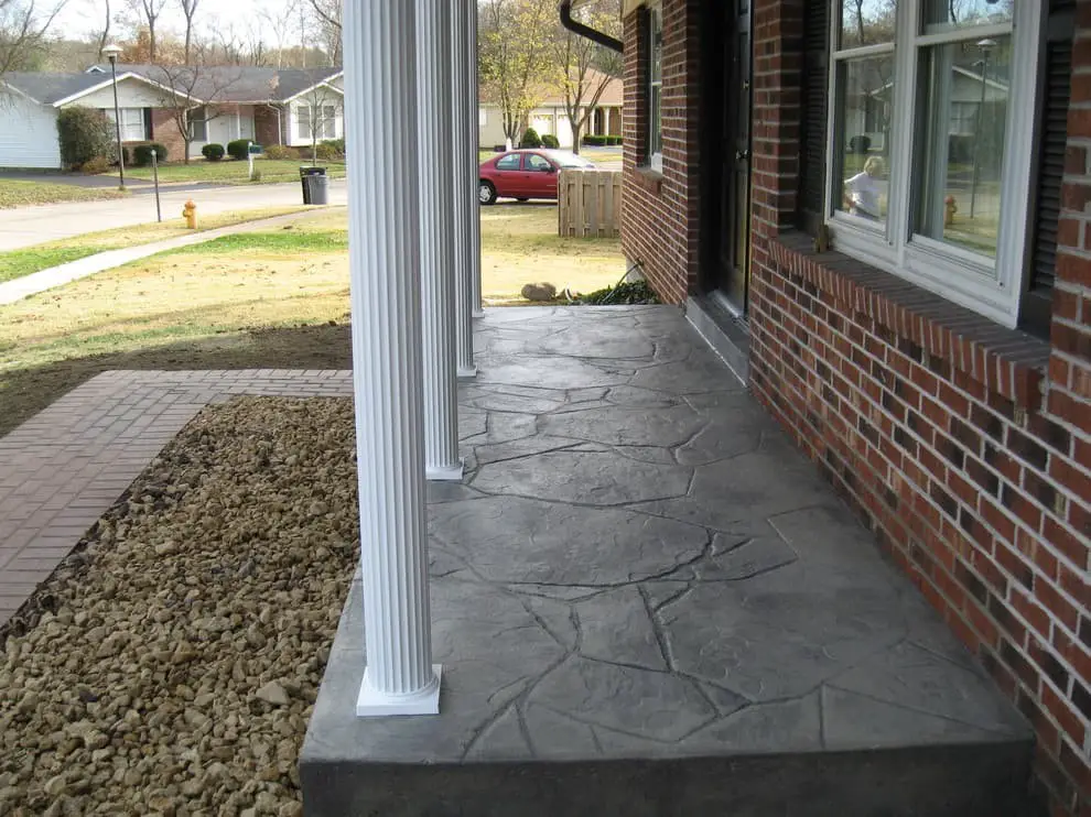 Decorative concrete porch ideas.