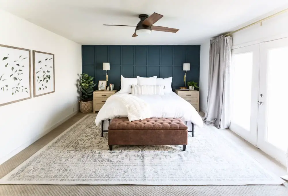 Painted bedroom accent wall ideas.