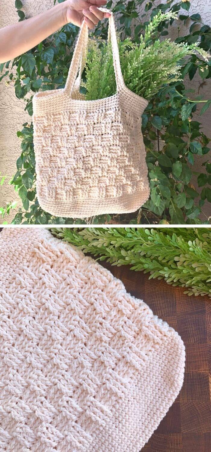 Crochet basket weave blanket