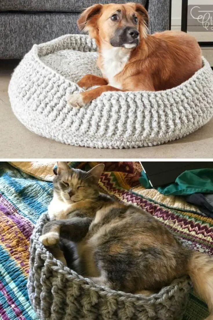 Crochet pet bed