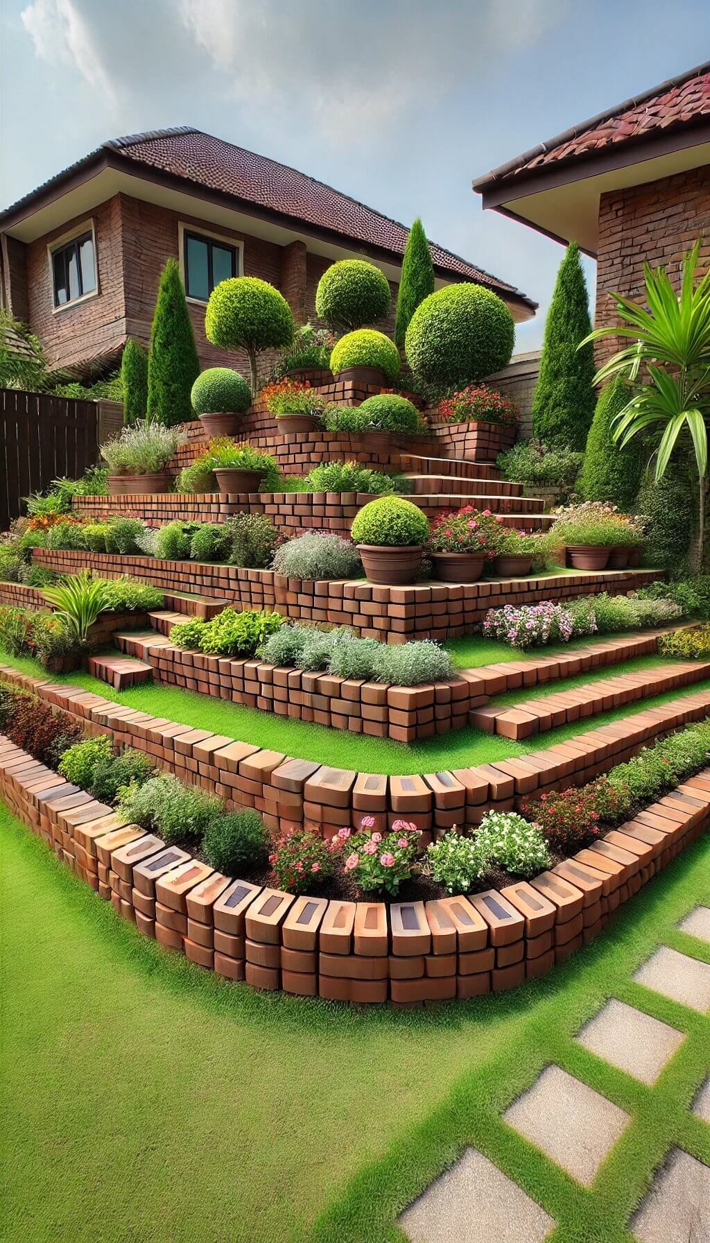 Stacked Brick Edging