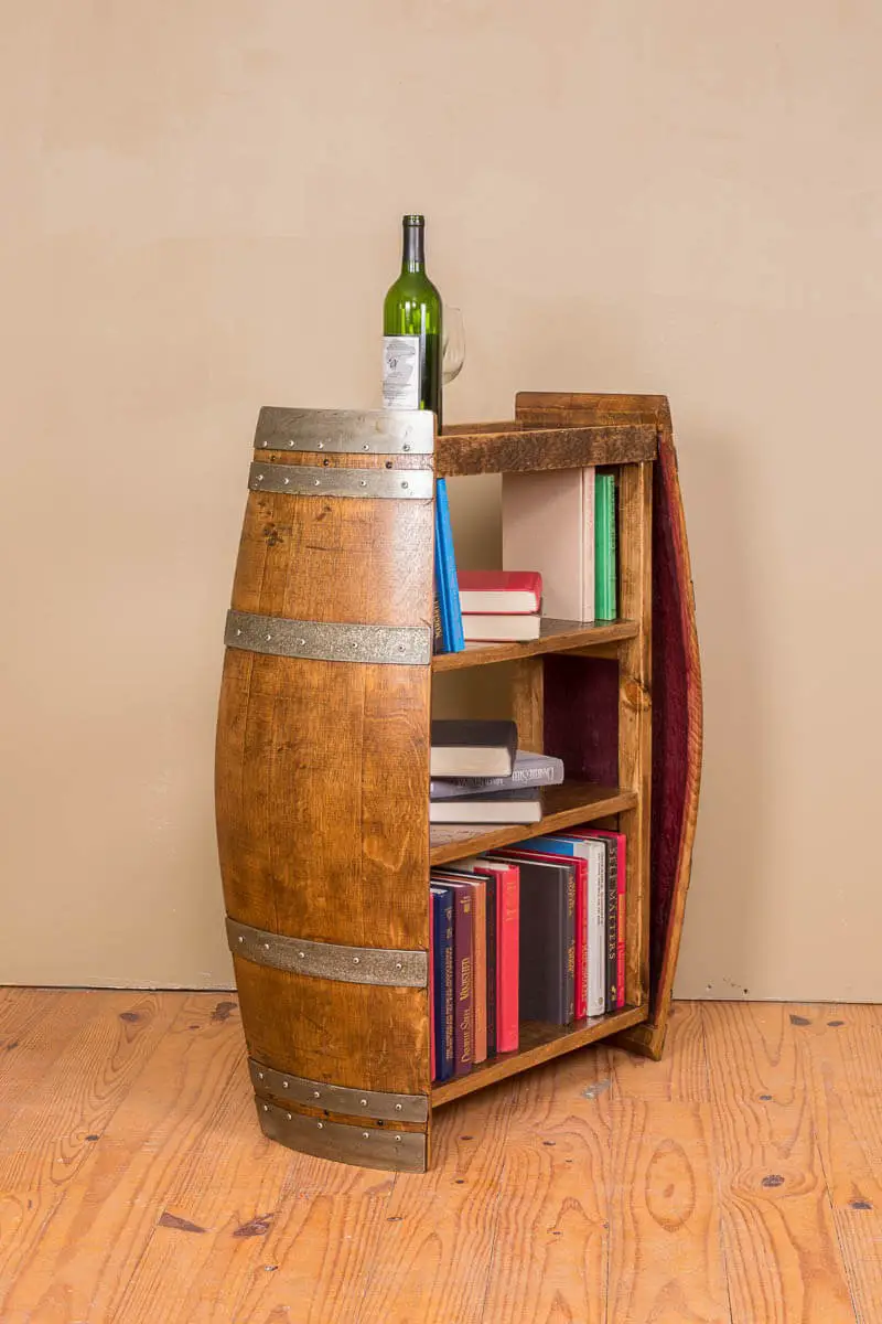 Wine Barrel Bookshelf