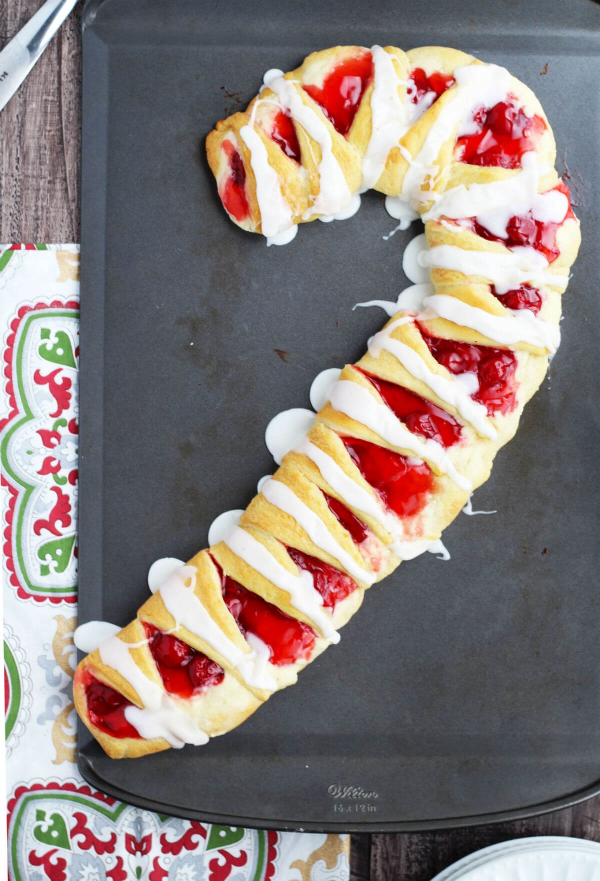 #16. Candy Cane Crescent Roll Breakfast Pastry