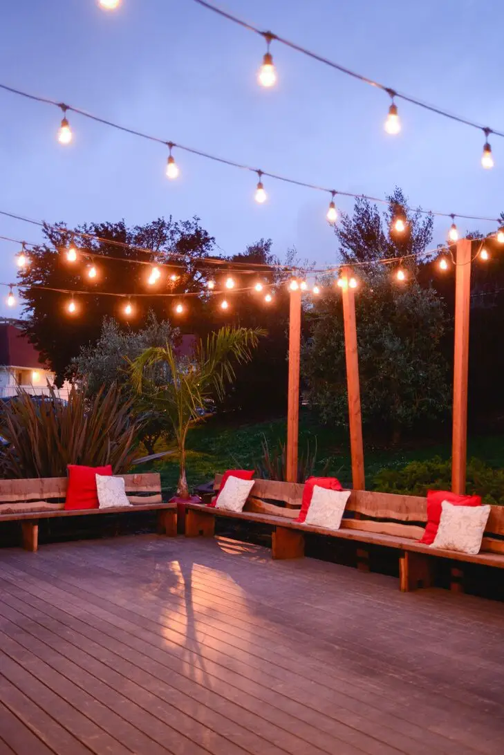 Deck string lighting ideas